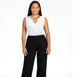 New Free Assembly Full Wideleg Straight Cropped Jeans Sz.8